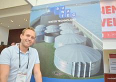 Marnix de Jong with Buwatec, introducing their BUWAcover to control the water